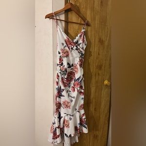 Floral dress below the knee SHEIN not see through